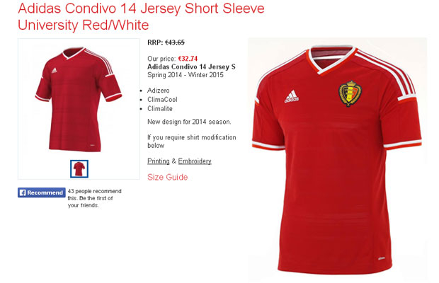AdidasMaillotbelge