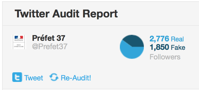 Achat de followers par Préfet 37