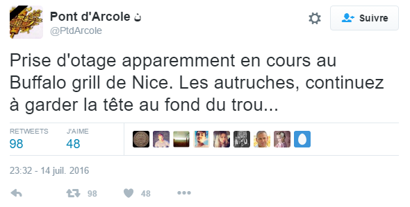 Tweet Pont D'arcole